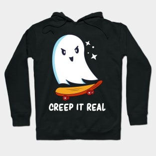 Creep It Real Kawaii Funny Ghost Spooky Cute Hoodie